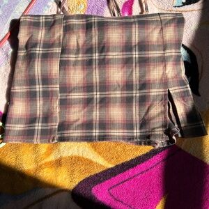 Spaghetti strap plaid dress